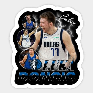 RETRO VINTAGE UKA DONCIC MAVERICKS BASKETBALL BOOTLEG Sticker